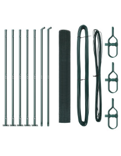 Palo della recinzione Verde 10 x 1 m (rete 12 x 12 mm) Acciaio 2