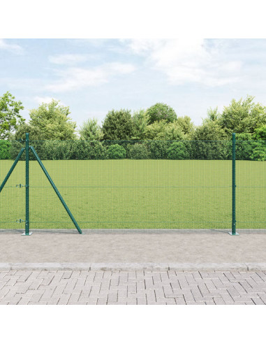 Palo della recinzione Verde 10 x 1 m (rete 16 x 16 mm) Acciaio