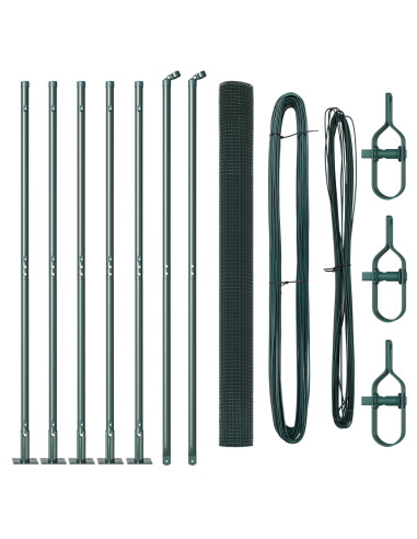 Palo della recinzione Verde 10 x 1,4 m (rete 16 x 16 mm)