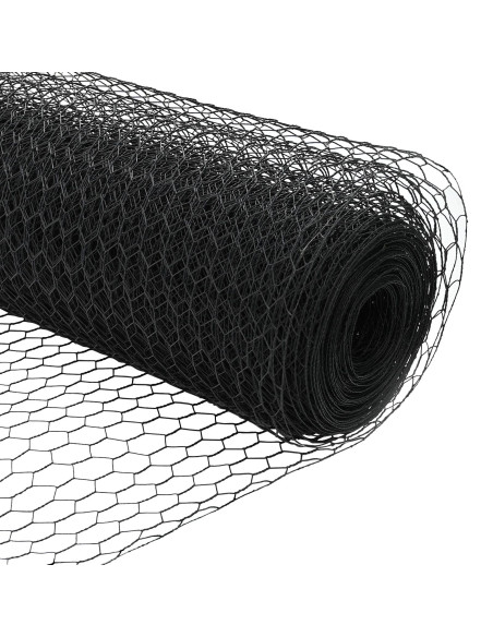 Recinzione con Posto Grigio 1,6 x 25 m Acciaio e PVC