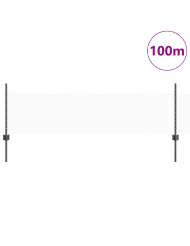 Recinzione con Posto Grigio 0,5 x 100 m Acciaio e PVC