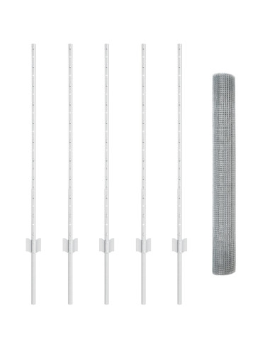 Recinzione con Posto Argento 1 x 10 m Acciaio