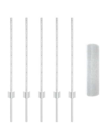 Recinzione con Posto Argento 0,8 x 10 m Acciaio