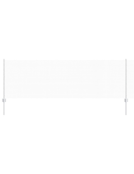 Recinzione in Filo Saldato  con 5 Pali a U Argento 0.8x10 m Acciaio