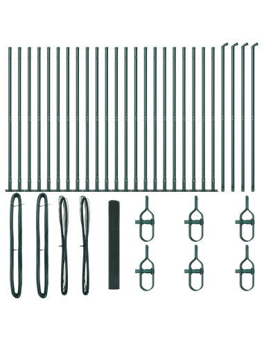 Palo della recinzione Verde 50 x 1,2 m (rete 19 x 19 mm)