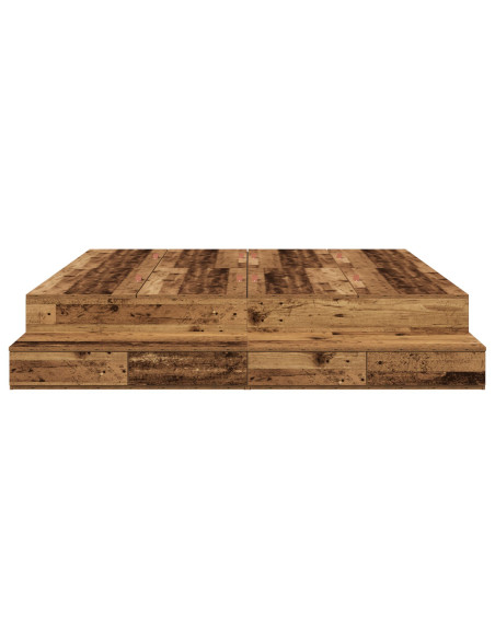 Struttura Letto con Contenitore  Marrone Legno ingegnerizzato