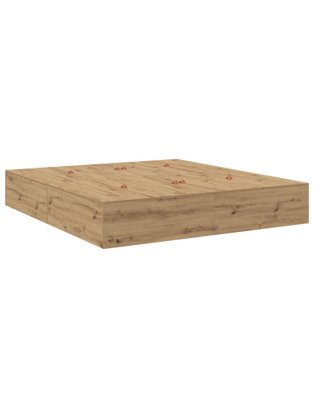 Struttura Letto  Rovere Artigianale Legno Massello 200 x 180 cm