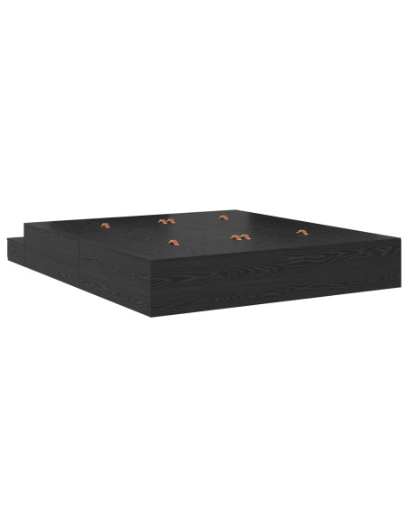 Struttura Letto Contenitore  Nero Legno ingegnerizzato