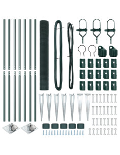 Palo della recinzione Verde 10 x 1 m (rete 25 x 25 mm) Acciaio