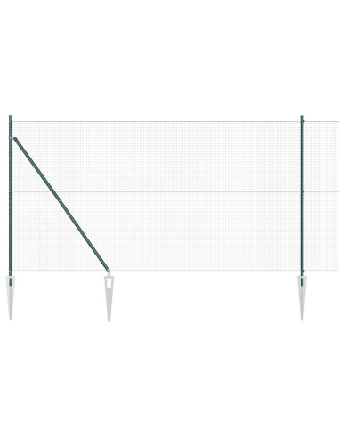 Palo della recinzione Verde 10 x 1,4 m (maglia 19 x 19 mm)