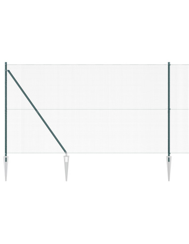 Palo della recinzione Verde 10 x 1,6 m (rete 16 x 16 mm)