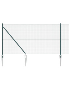 Palo della recinzione Verde 10 x 1 m (rete 12 x 12 mm) Acciaio