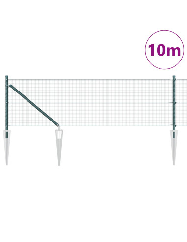 Palo della recinzione Verde 10 x 0,5 m (rete 16 x 16 mm)
