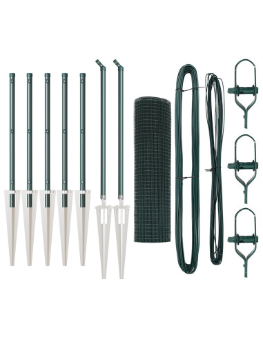 Palo della recinzione Verde 10 x 0,6 m (rete 12 x 12 mm)