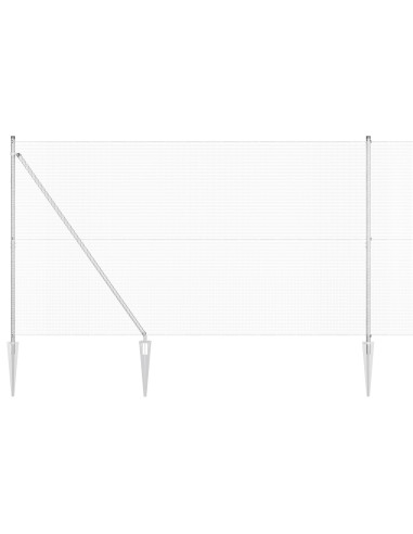 Palo della recinzione Argento 25 x 1,6 m (rete 12 x 12 mm)