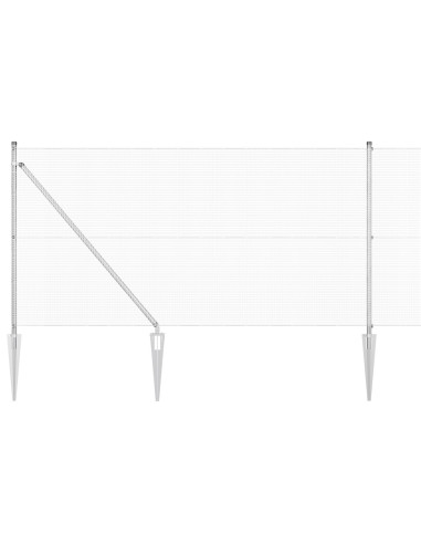 Palo della recinzione Argento 50 x 1 m (rete 12 x 12 mm)
