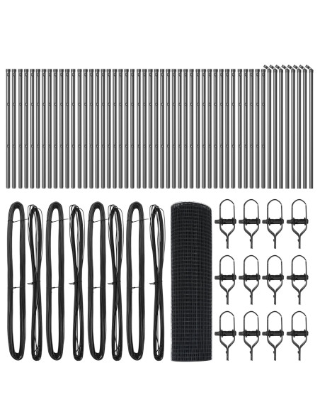 Palo della recinzione Grigio 100 x 0,4 m (maglia 19 x 19 mm)