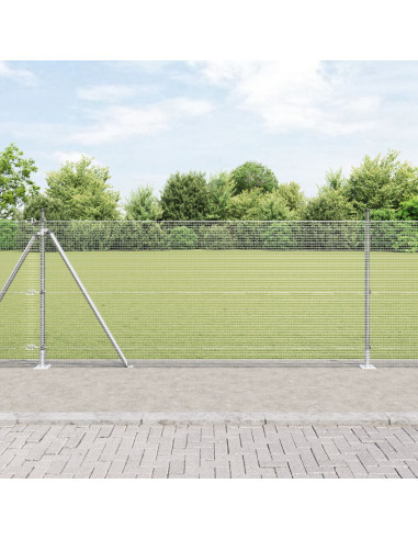 Palo della recinzione Argento 10 x 0,8 m (rete 12 x 12 mm)