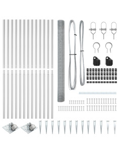 Palo della recinzione Argento 25 x 1,5 m (19 x 19 mm rete)