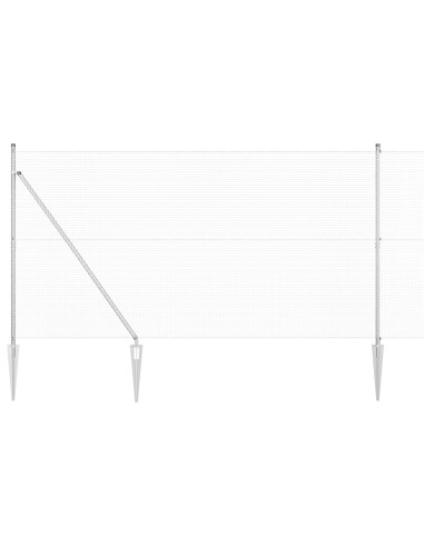 Palo della recinzione Argento 25 x 1,5 m (19 x 19 mm rete)