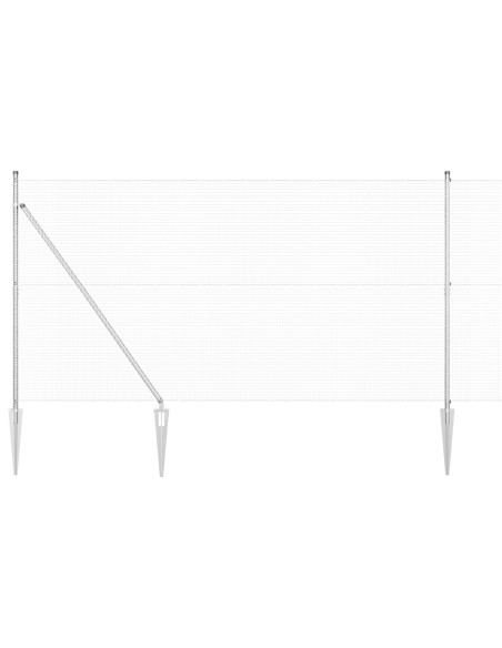 Palo della recinzione Argento 25 x 1,5 m (19 x 19 mm rete)