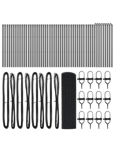 Palo della recinzione Grigio 100 x 0,6 m (rete 16 x 16 mm)