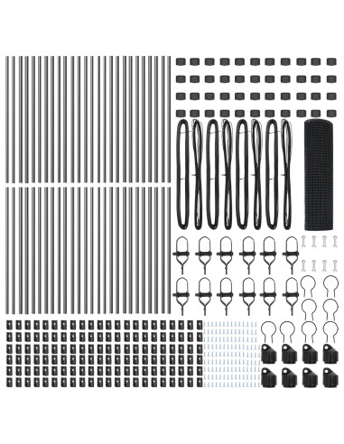 Palo della recinzione Grigio 100 x 0,6 m (rete 25 x 25 mm)