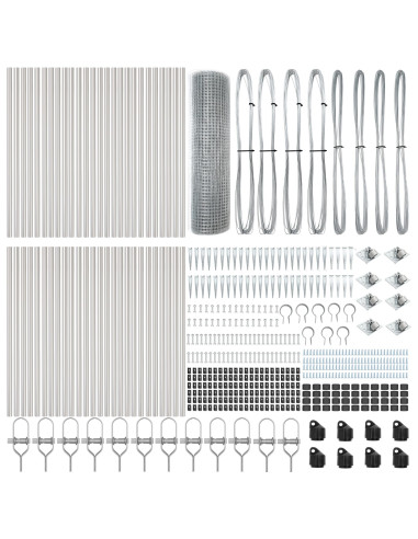 Palo della recinzione Argento 100 x 0,6 m (rete 19 x 19 mm)
