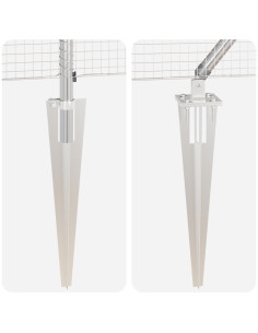 Palo della recinzione Argento 50 x 1 m (rete 19 x 19 mm)