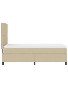 Letto a molle con testiera Grigio chiaro e bianco 80 x 200 cm 2