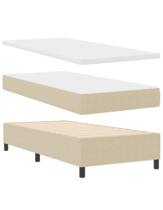 Letto a Sorgente LED Grigio chiaro e bianco 80 x 200 cm 2