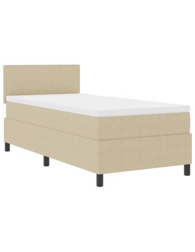 Letto a Sorgente LED Grigio chiaro e bianco 80 x 200 cm