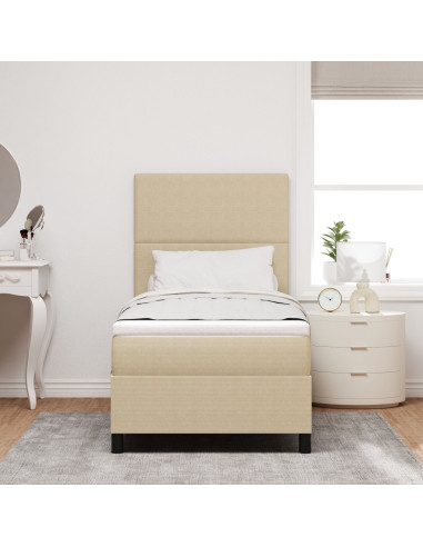 Letto a Sorgente LED Grigio chiaro e bianco 80 x 200 cm