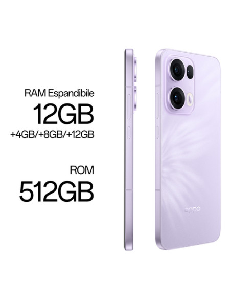 OPPO Reno13 Pro 5G AI Smartphone, Tripla fotocamera 50+50+8MP, Selfie 50MP, Display 6.83” 120HZ AMOLED FHD+, 5800mAh, RAM 12GB