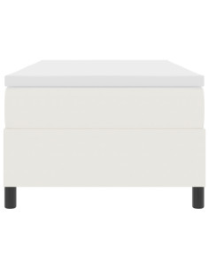 Letto a molle Crema e Bianco 80 x 200 cm Tessuto in Cords