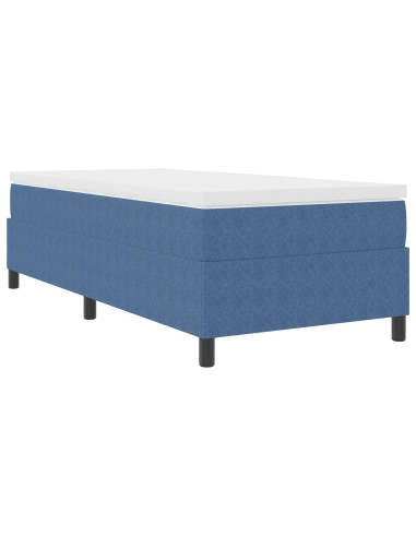 Letto a molle Blu e Bianco 80 x 200 cm Tessuto in Cords