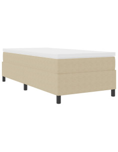 Letto a molle Grigio chiaro e bianco 80 x 200 cm