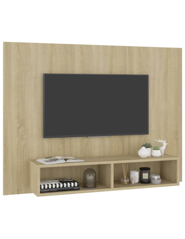 Mobile TV a Muro Rovere Sonoma 120x23,5x90 cm Legno Multistrato