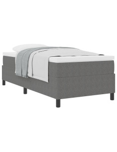 Letto a molle Grigio chiaro e bianco 80 x 200 cm 2