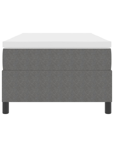 Letto a molle Grigio chiaro e bianco 80 x 200 cm