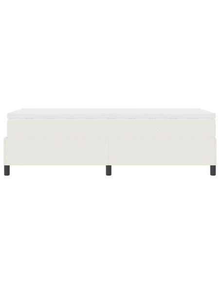 Letto con Rete a Doghe e Materasso Bianco 80x200 cm Tessuto a Coste