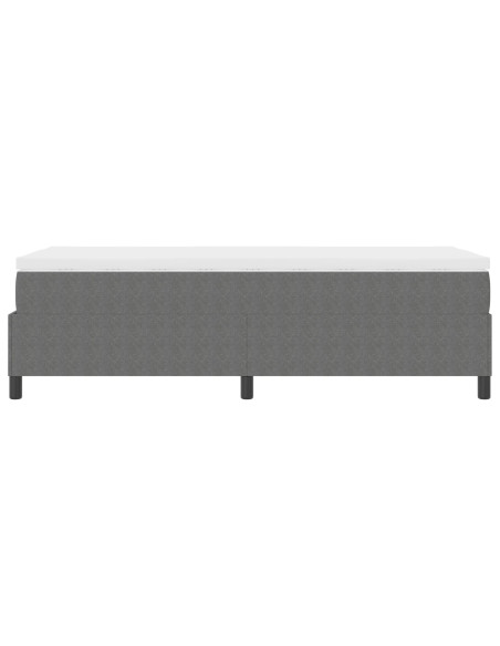 Letto a Box Spring  con Materasso Grigio Chiaro Singolo Tessuto Corduroy