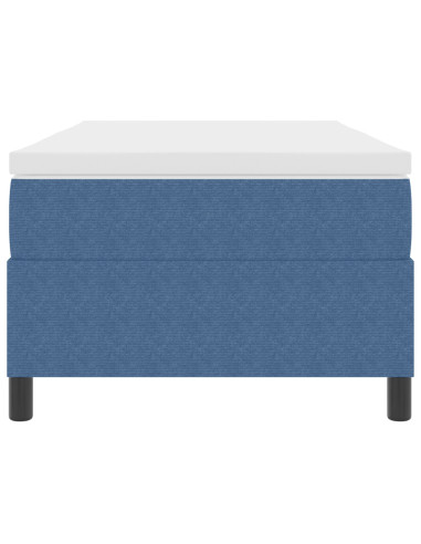 Letto a molle Blu e Bianco 90 x 190 cm Tessuto in Cords