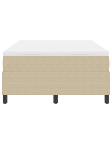 Letto a molle Grigio chiaro e bianco 120 x 190 cm