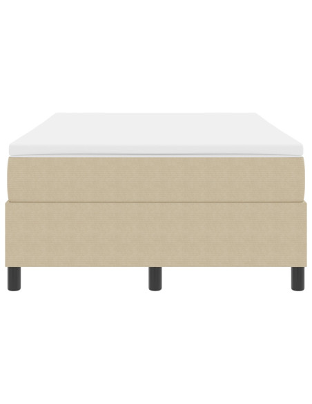 Box Spring Bed con Materasso Verde Chiaro Grigio Piccolo Doppio Tessuto Corduroy