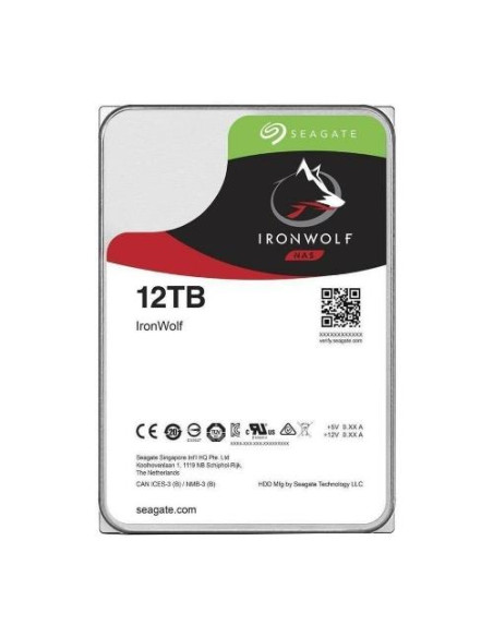 HD SEAGATE IRONWOLF SATA3 12TB 3.5" 7200 RPM 256mb cache 24x7 - NAS HDD - ST12000VN0008 - Gar. 3 anni
