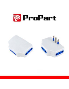 PROPART ADATTATORE PRESA TRIPLA,3 PRESE 2P+T 10/16A BIPASSO, SPINA 16A LATERALE