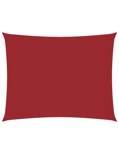 Parasole a Vela Oxford Rettangolare 6x8 m Rosso