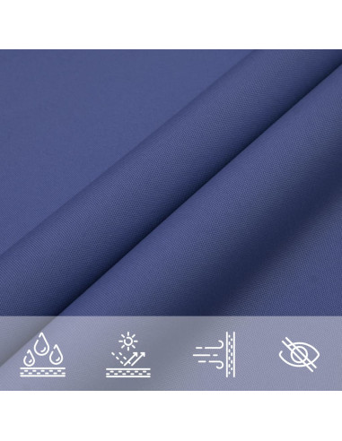 Parasole a Vela Tessuto Oxford Rettangolare 5x7 m Blu