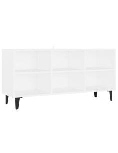 Mobile TV con Gambe in Metallo Bianco 103,5x30x50 cm